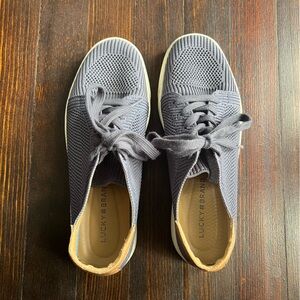 Lucky Brand Luika Sneakers Cream and Tan Lace Up Size 8